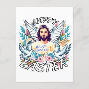 Gelukkig Pasen met Jezus Feestdagenkaart
