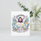 Gelukkig Pasen met Jezus Feestdagenkaart (Staand voorkant)