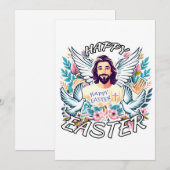 Gelukkig Pasen met Jezus Feestdagenkaart (Voorkant / Achterkant)