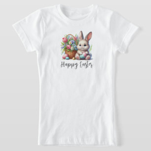 Gelukkig Pasen met paashaas en mand T-shirt
