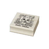 🐰Gelukkig Pasen met paashaas en tekst Rubberstempel (Stempel)