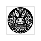 🐰Gelukkig Pasen met paashaas en tekst Rubberstempel (Afrduk)