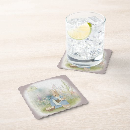 Gelukkig Pasen met Peter Rabbit Kartonnen Onderzetters (Insitu)