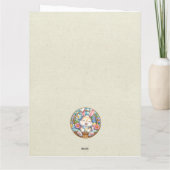 Gelukkig Pasen Met Schattige Konijntje, Eieren, en Kaart (Achterkant)