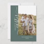 Gelukkig Pasen Modern Minimalistisch Sage Groene K Feestdagenkaart (Voorkant)