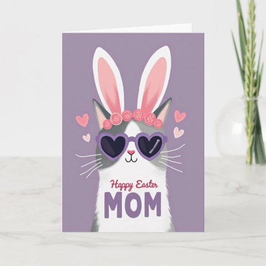 Gelukkig Pasen Moeder Kattenkaart Kaart (Voorkant)