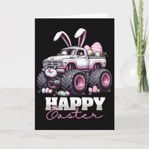 Gelukkig Pasen Monster Truck Pasen Konijn Monster  Kaart