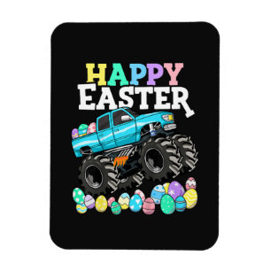 Gelukkig Pasen Monstertruck Pasen Eieren Magneet