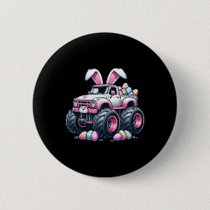Gelukkig Pasen Monstertruck Pasen Konijn Monster T Ronde Button 5,7 Cm
