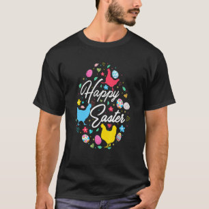 Gelukkig Pasen Mooie Paaseieren Vorm Collectie Ch T-shirt
