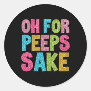 Gelukkig Pasen Oh Mensen Grappig Pasen Groovy Sak Ronde Sticker