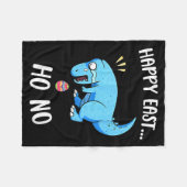 Gelukkig Pasen oh nee grappige T-Rex dinosaurus jo Fleece Deken (Voorkant (Horizontaal))