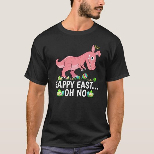 Gelukkig Pasen  Oh nee Rex Dinosaurus Huilt Pasen  T-shirt (Voorkant)