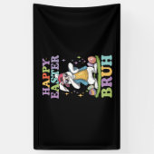 Gelukkig Pasen Ome Grappige Dabbing Konijn Konijn  Spandoek (Verticaal)