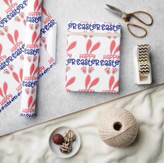 Gelukkig Pasen Oren Inpakpapier (Crafts)