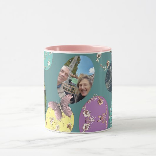 Gelukkig Pasen, Paaseieren met 3 foto's Mok (Midden)