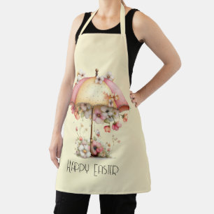 Gelukkig Pasen Paraplu en Bloemen Schort
