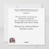 Gelukkig Pasen Pastel Bloemen Lam Tea Party Feestdagenkaart (Achterkant)