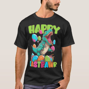Gelukkig Pasen Peuter Jongens T-rex Paas Dino T-shirt