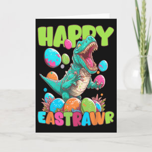 Gelukkig Pasen Peuter Jongens T-rex Pasen Dino Kaart