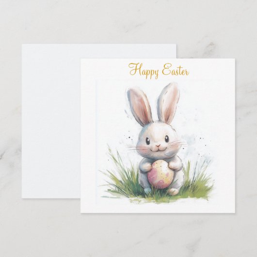 Gelukkig Pasen platte dankkaart Bedankkaart (Voorkant / Achterkant)