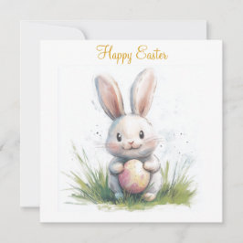 Gelukkig Pasen platte dankkaart Bedankkaart
