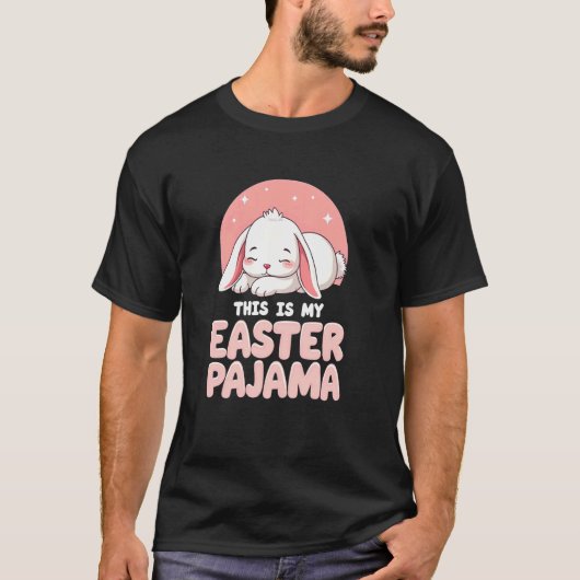 Gelukkig Pasen Pyjama Konijn T-Shirt (Voorkant)