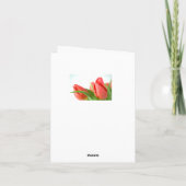 Gelukkig Pasen Roze Tulpen Kaart (Achterkant)