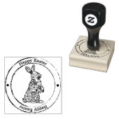 Gelukkig Pasen rubberen stempel 3 (Gestempeld)