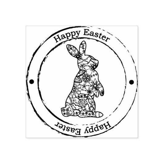 Gelukkig Pasen rubberen stempel 3 (Afrduk)