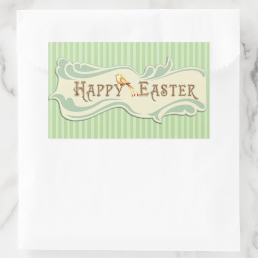 Gelukkig Pasen  Sage Groene Stickers (Tas)