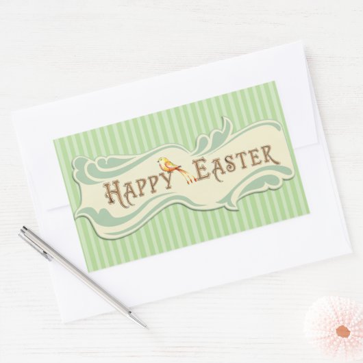 Gelukkig Pasen  Sage Groene Stickers (Envelop)
