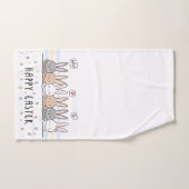 Gelukkig Pasen Schattige paaskonijntjes Bad Handdoek (Handdoek)