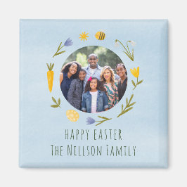 Gelukkig Pasen Schattigee Waterverf Familie Fotoma Magneet