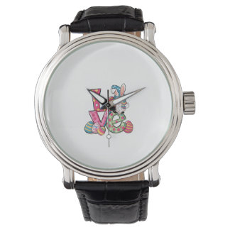 Gelukkig Pasen Shirt Gnome Pasen Dag Liefde Mannen Horloge