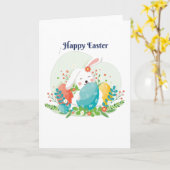 Gelukkig Pasen Shirt Meisjes Jongens Kinderen Kaart (Gele Bloem)