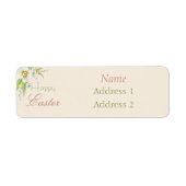 Gelukkig Pasen Sweet Floral gepersonaliseerd Etiket (Voorkant)