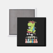 Gelukkig Pasen T Rex Dinosaurus Konijneneieren Magneet (Voorkant / Achterkant)