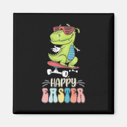 Gelukkig Pasen T Rex Dinosaurus Konijneneieren Magneet (Voorkant)