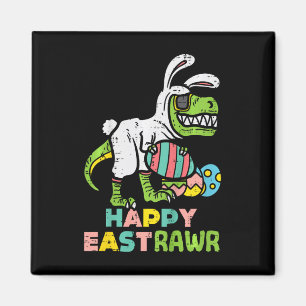 Gelukkig Pasen Trex Paashaas Ei Grappige Dinosauru Magneet