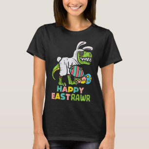 Gelukkig Pasen Trex Paashaas Ei Grappige Dinosauru T-shirt