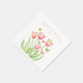 Gelukkig Pasen Tulp Servet (Hoek)