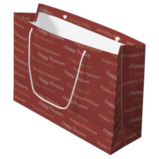 Gelukkig Pasen Typografie Groot Cadeauzakje (Voorkant Gekanteld)