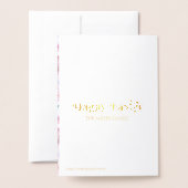 Gelukkig Pasen Typografie Pastel Bloemen Patroon Folie Kaarten (Met envelop)