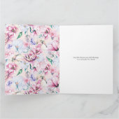 Gelukkig Pasen Typografie Pastel Bloemen Patroon Kaart (Binnen)
