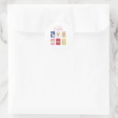 Gelukkig Pasen Vakantie Stempel Ronde Sticker (Tas)