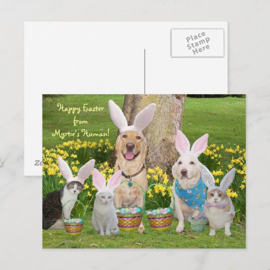 Gelukkig Pasen van Myrtie's Human! Feestdagenkaart (Voorkant / Achterkant)