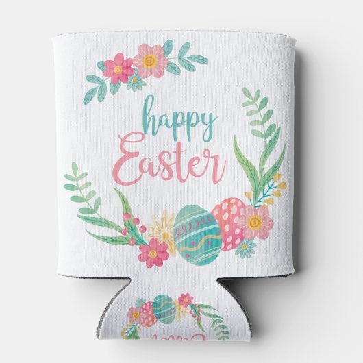 Gelukkig Pasen verpakt in eieren Blikjeskoeler (Achterkant)