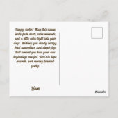 Gelukkig Pasen Vintage Konijn Lente Illustratie Briefkaart (Achterkant)