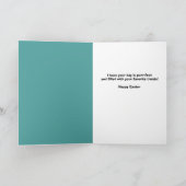 Gelukkig Pasen voor iedereen grappige kat met open Feestdagen Kaart (Binnen)